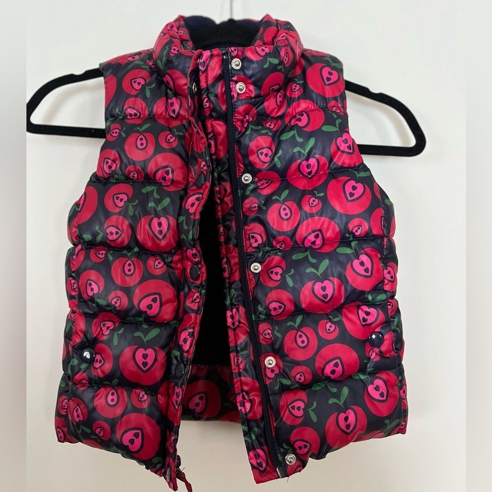 Joe Fresh vibrant colorful puffer vest, side pockets, zipper and snaps, 2-4 y